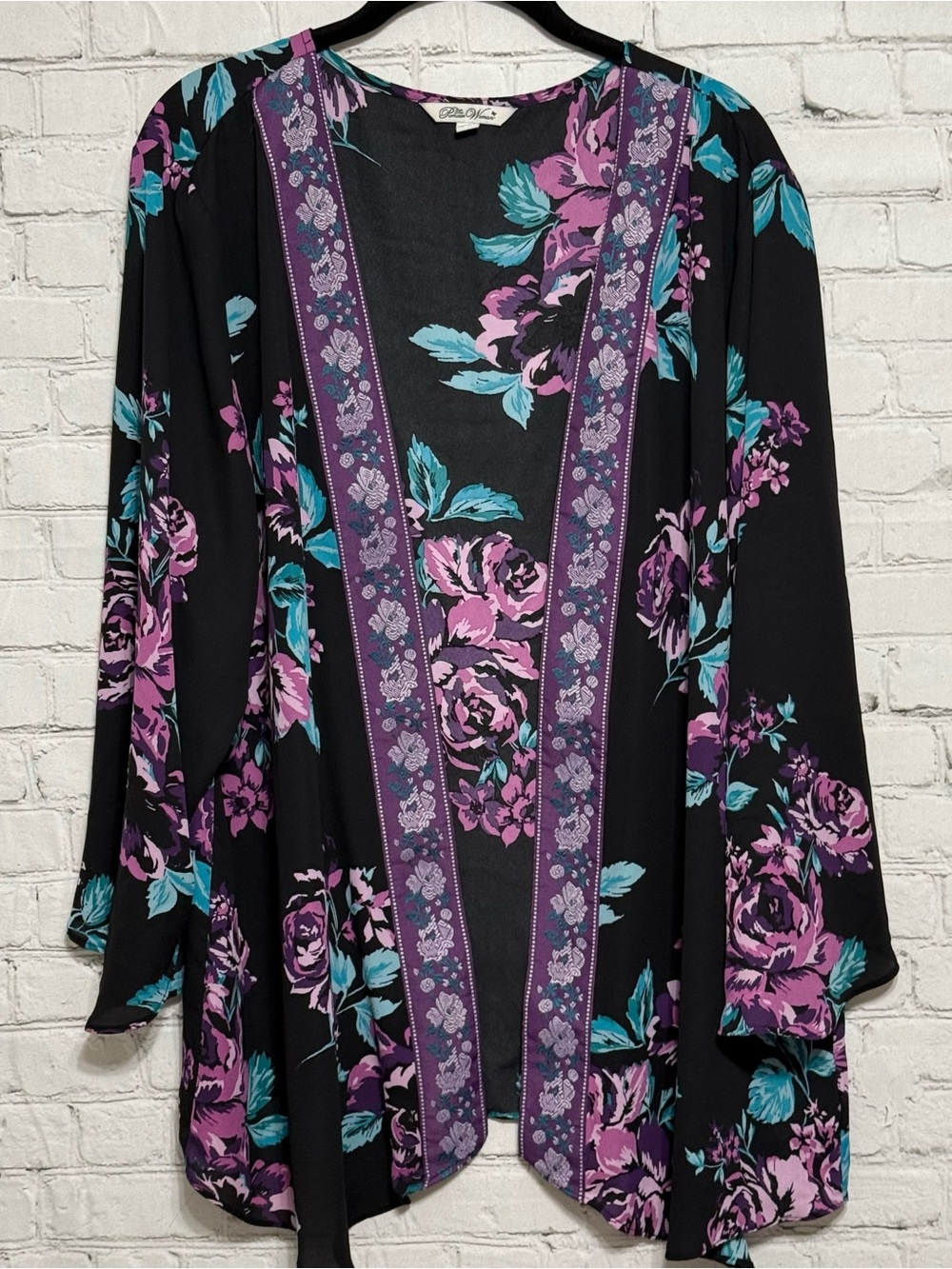 The Pioneer Woman Open Front Floral Kimono Cardigan Topper Size L/XL
